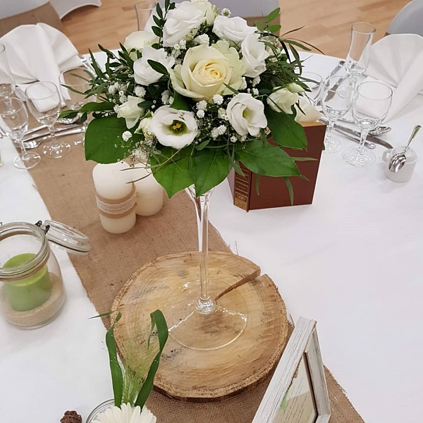Un joli vase à martini pour un mariage
