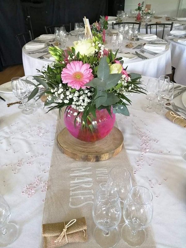 Vase pour table de mariage